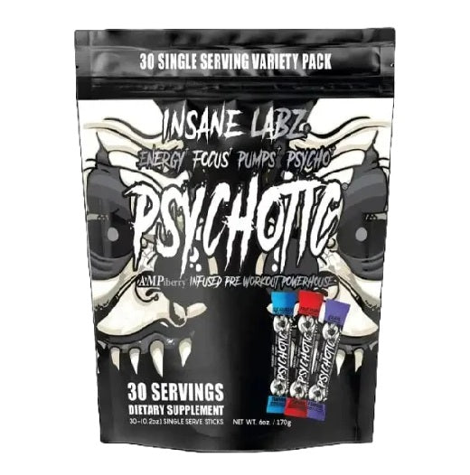 Psychotic BLACK Stickpack Variety Bag